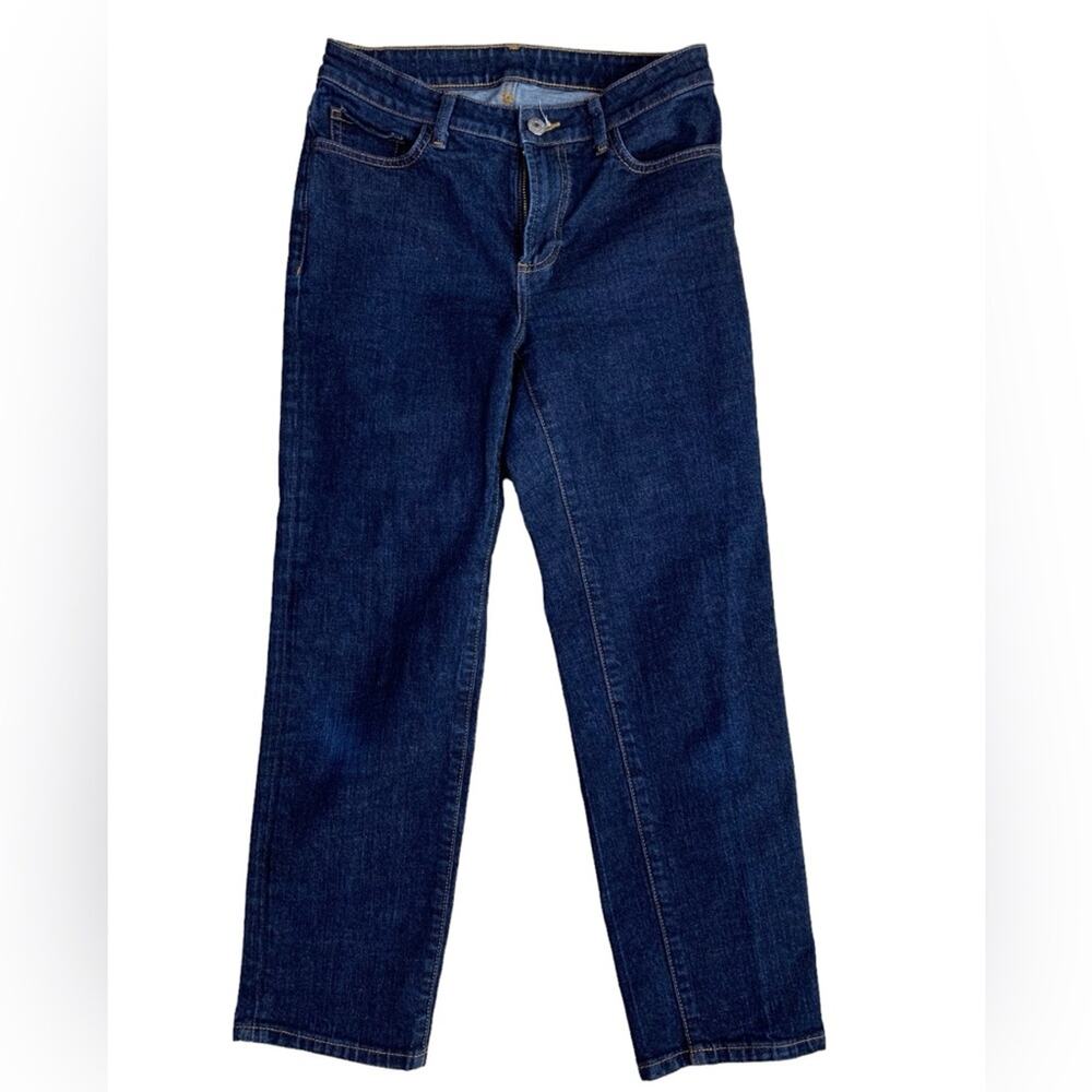 Old Navy Women's Size 4 Jeans Straight Leg Mid Rise Dark Blue Denim 27" Waist
